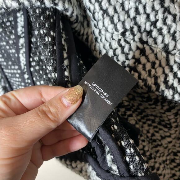 NEW Blank NYC Friend Zone Black White Knit Moto Jacket Size Small Wool Blend - Picture 8 of 9